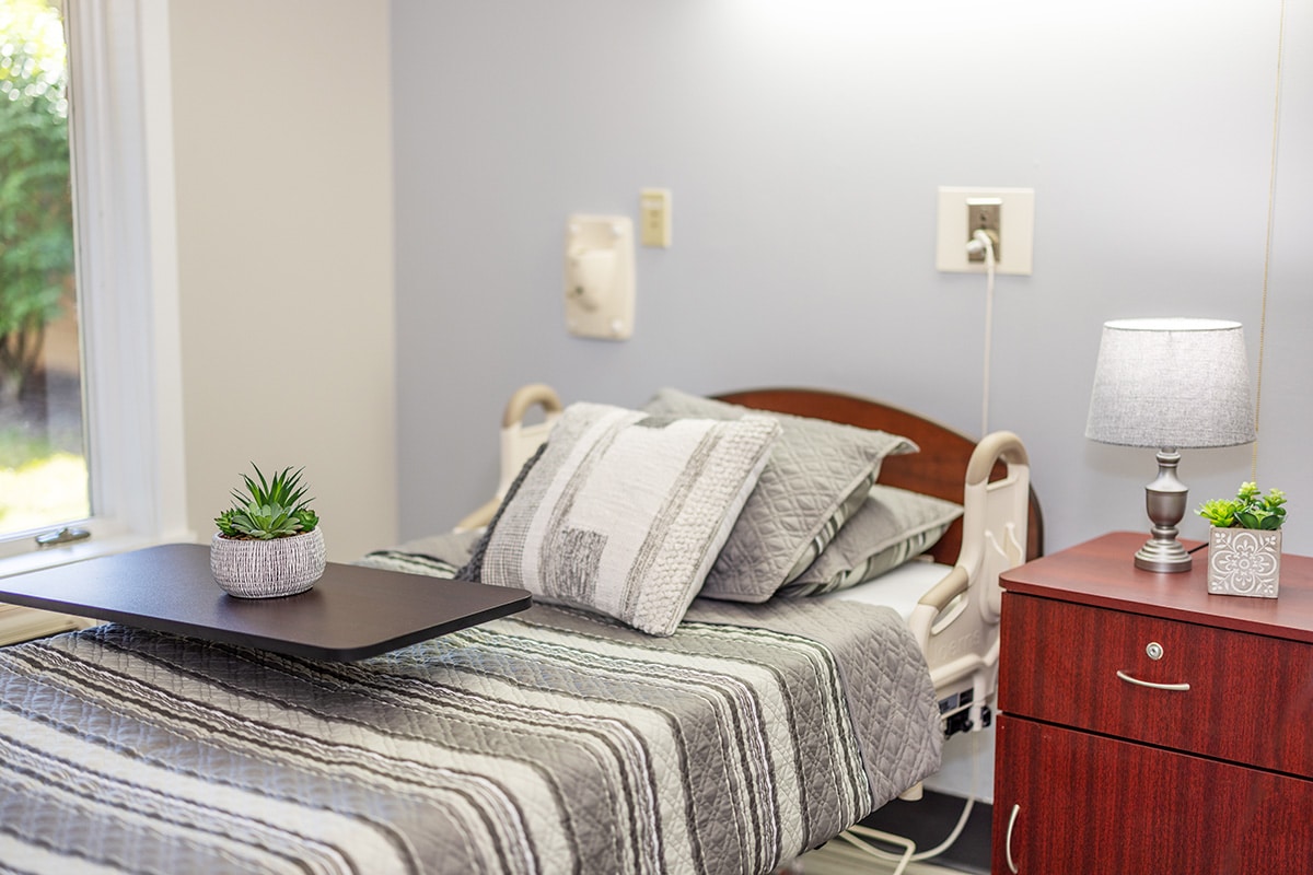 A semi-private resident room at Circleville Post-Acute